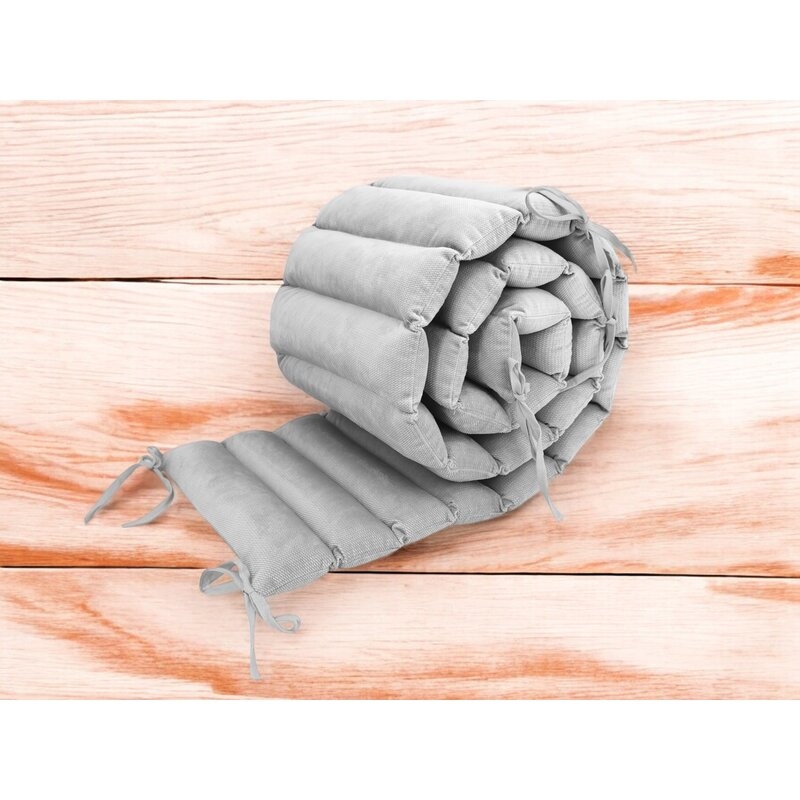 Aparatoare pentru patut, MimiNu, Tip panou, Pentru patut, Lungime 180 cm, Din catifea, Grey Aparatoare pentru patut, MimiNu, Tip panou, Pentru patut, Lungime 180 cm, Din catifea, Grey