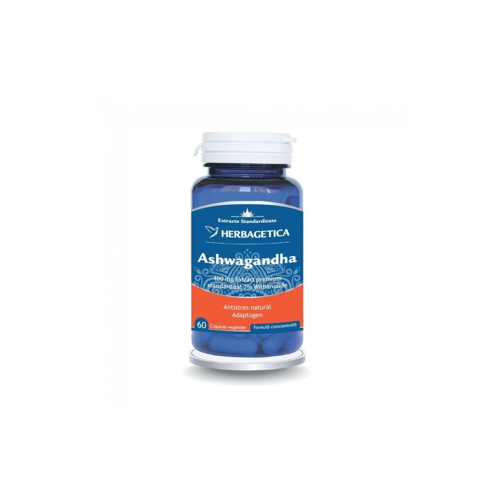Ashwagandha, 60 capsule, Herbagetica Ashwagandha, 60 capsule, Herbagetica