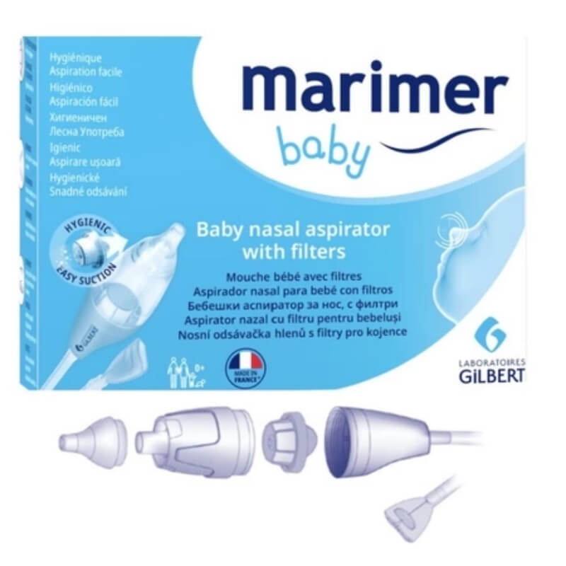Aspirator nazal cu filtru Marimer Baby, 1 bucata, Gilbert Aspirator nazal cu filtru Marimer Baby, 1 bucata, Gilbert