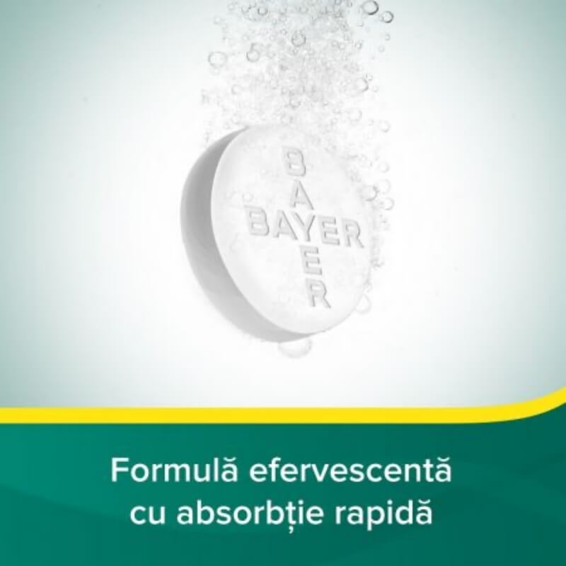 Aspirin Plus C Forte, 800 mg/480 mg, 10 comprimate efervescente, Bayer Aspirin Plus C Forte, 800 mg/480 mg, 10 comprimate efervescente, Bayer