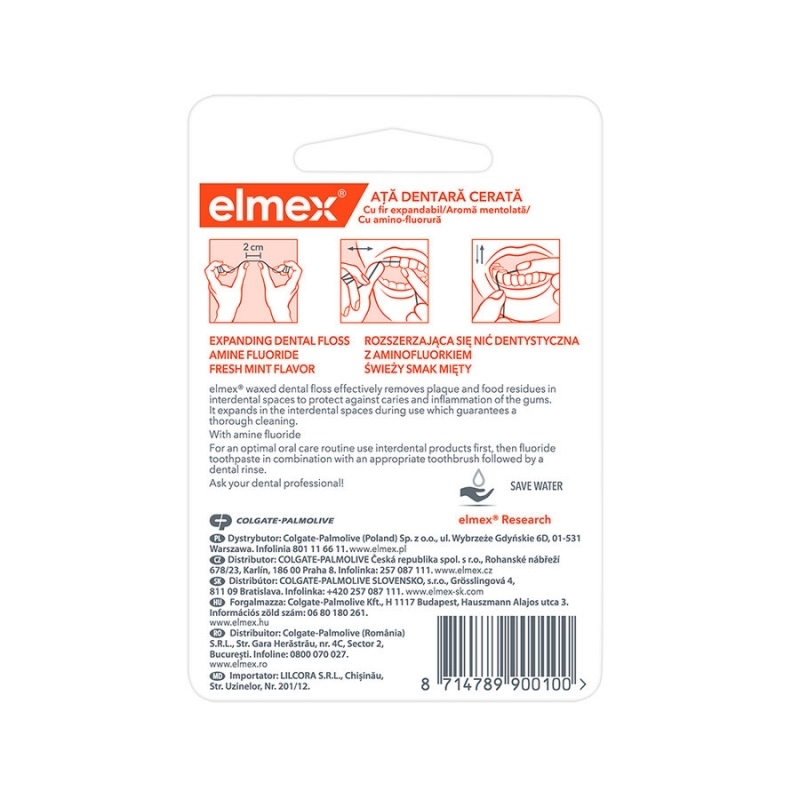 Ata dentara cerata cu aroma mentolata, 50 m, Elmex