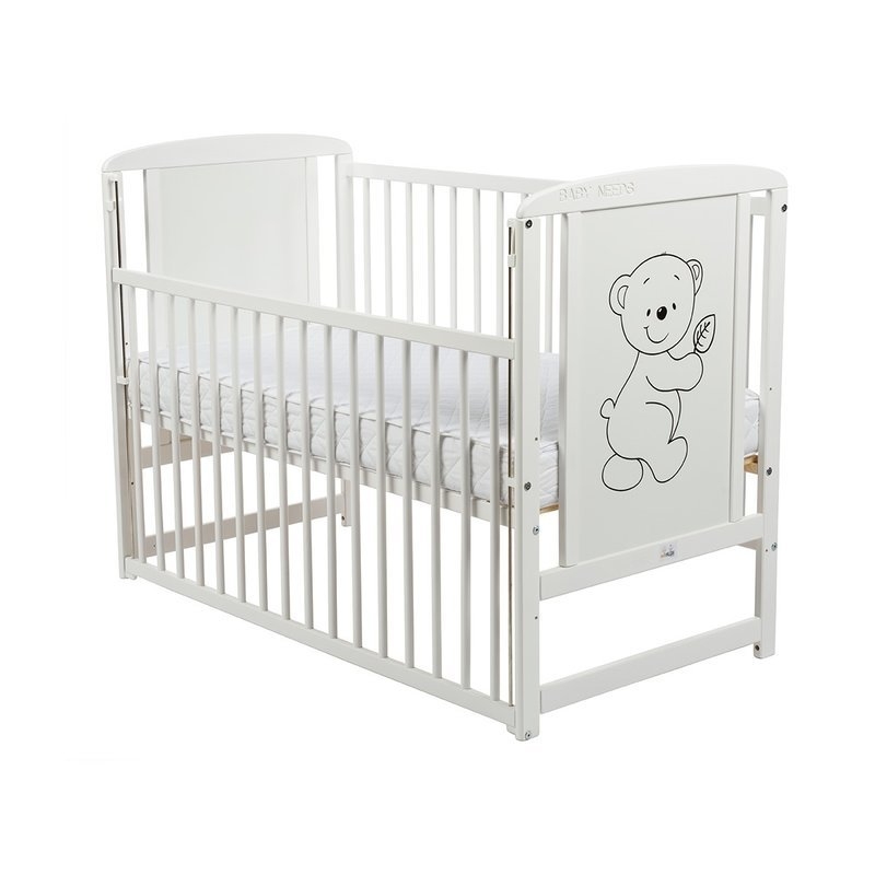 BabyNeeds - Patut din lemn Timmi 120x60 cm cu laterala culisanta Alb BabyNeeds - Patut din lemn Timmi 120x60 cm cu laterala culisanta Alb