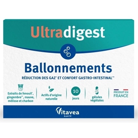 Ultradigest Ballonnements, 30 capsule, Vitavea Ultradigest Ballonnements, 30 capsule, Vitavea