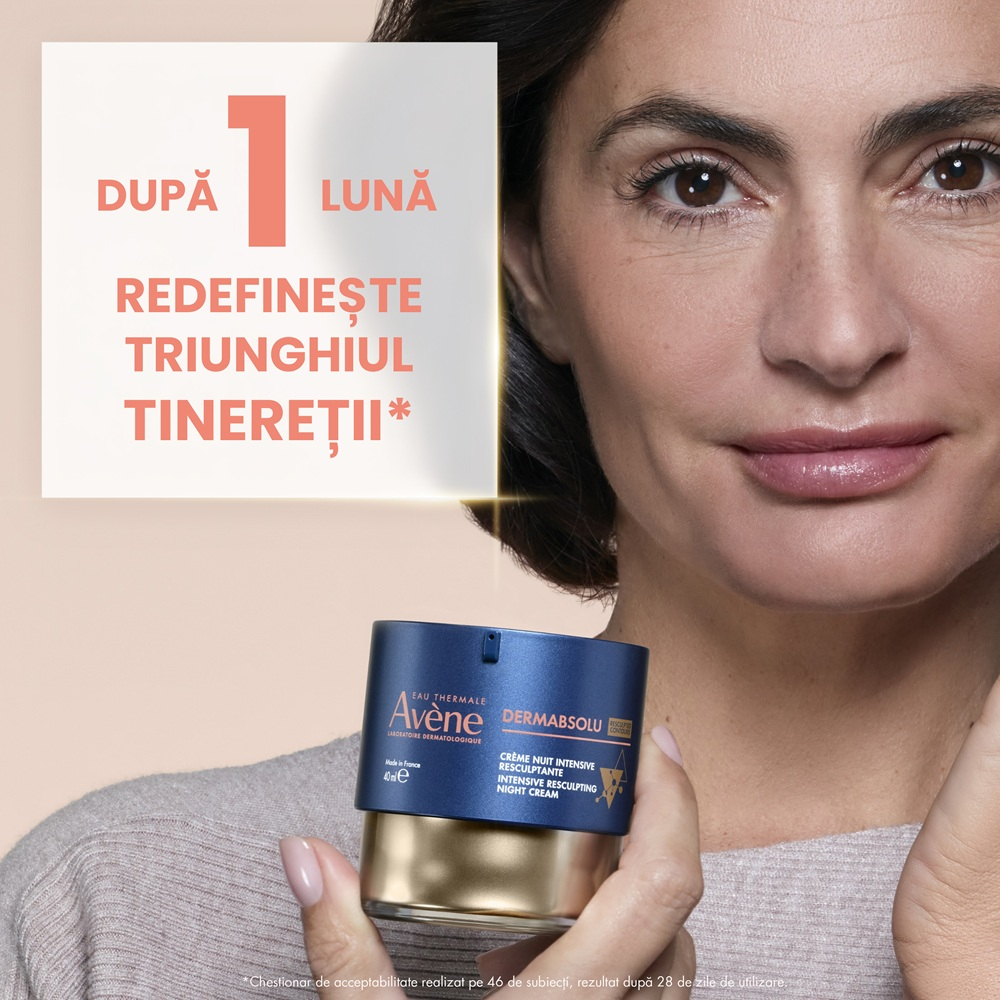 Crema de noapte intensiva pentru conturul fetei DermAbsolu, 40 ml, Avene Crema de noapte intensiva pentru conturul fetei DermAbsolu, 40 ml, Avene