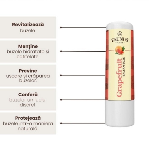 Balsam pentru buze Grapefruit, 5 ml, Faunus Plant