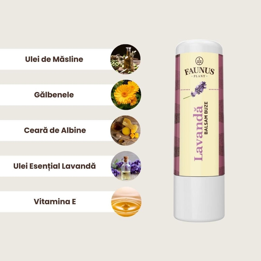 Balsam pentru buze Lavanda, 5 ml, Faunus Plant