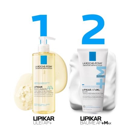 Balsam triplu reparator Lipikar Baume AP+Max, 200 ml, La Roche-Posay