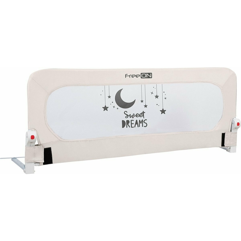 Bariera de protectie pentru pat bebe, Rabatabila, Instalare usoara, Dimensiune 135 x 57 cm, FreeON, Sweet Dreams, Light Beige Bariera de protectie pentru pat bebe, Rabatabila, Instalare usoara, Dimensiune 135 x 57 cm, FreeON, Sweet Dreams, Light Beige