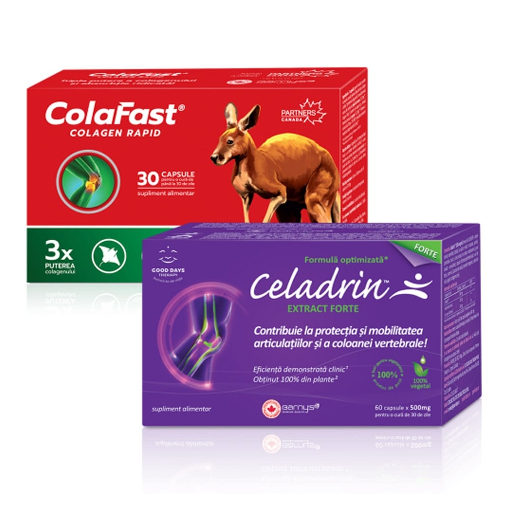 Celadrin Extract Forte 60compr + Colafast Colagen Rapid 30compr cadou Celadrin Extract Forte 60compr + Colafast Colagen Rapid 30compr cadou
