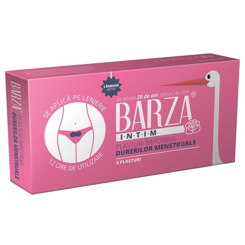 Barza - Plasturi contra durerilor menstruale 3bucati Barza - Plasturi contra durerilor menstruale 3bucati