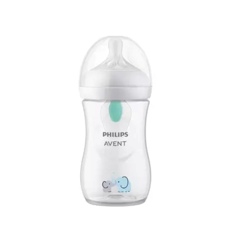 Biberon cu dispozitiv anticolici AirFree Natural Response, +1 luna, model elefant, 260 ml, SCY673/81, Philips Avent Biberon cu dispozitiv anticolici AirFree Natural Response, +1 luna, model elefant, 260 ml, SCY673/81, Philips Avent