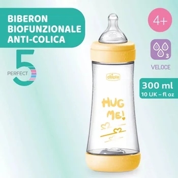 Biberon PP anti-colici cu tetina S Perfect5 300 ml +4 luni, 1 bucata, Chicco