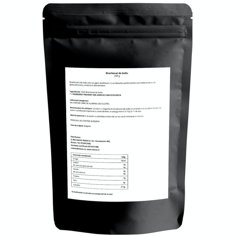 Bicarbonat de sodiu, 250 g, Niavis Bicarbonat de sodiu, 250 g, Niavis