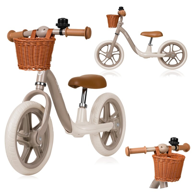 Bicicleta fara pedale, Lionelo, Alex Plus, Usoara, Cu ghidon si sa reglabile, Include cos depozitare si sonerie, Din otel, Cu roti din spuma EVA, 12 inch, Beige Sand Bicicleta fara pedale, Lionelo, Alex Plus, Usoara, Cu ghidon si sa reglabile, Include cos depozitare si sonerie, Din otel, Cu roti din spuma EVA, 12 inch, Beige Sand