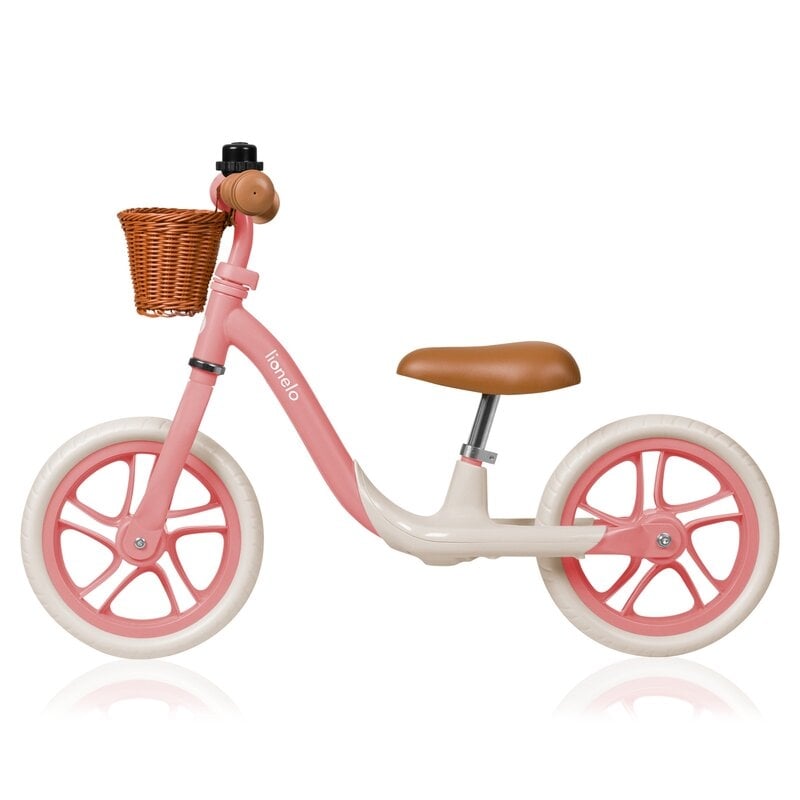 Bicicleta fara pedale, Lionelo, Alex Plus, Usoara, Cu ghidon si sa reglabile, Include cos depozitare si sonerie, Din otel, Cu roti din spuma EVA, 12 inch, Pink Rose Bicicleta fara pedale, Lionelo, Alex Plus, Usoara, Cu ghidon si sa reglabile, Include cos depozitare si sonerie, Din otel, Cu roti din spuma EVA, 12 inch, Pink Rose