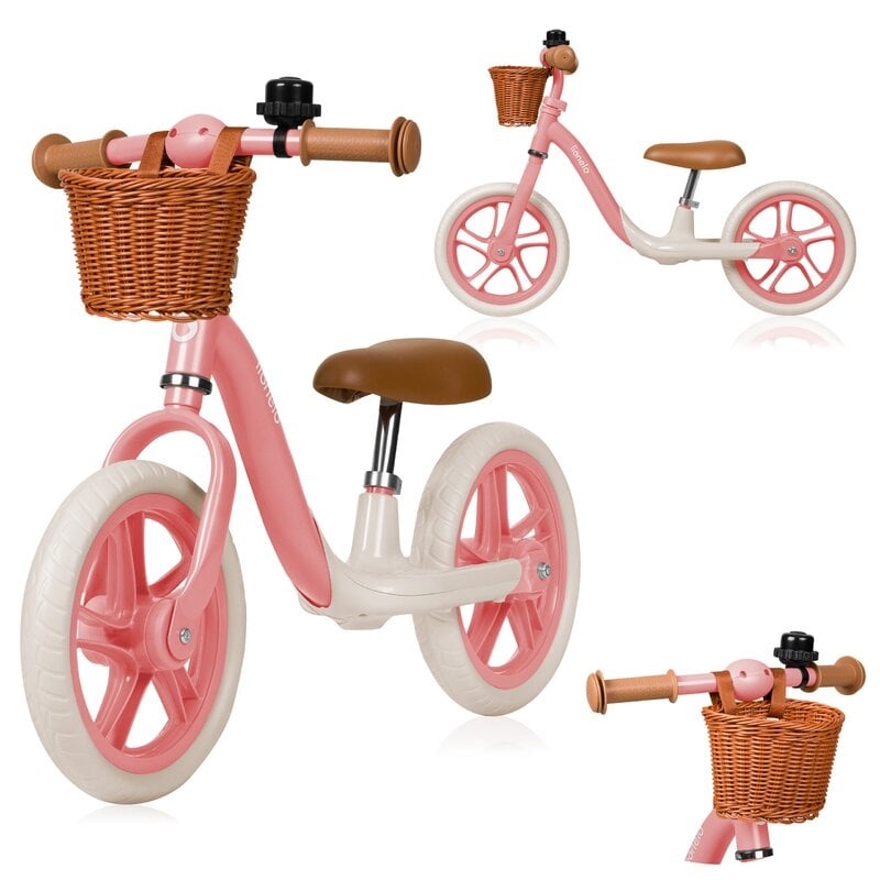 Bicicleta fara pedale, Lionelo, Alex Plus, Usoara, Cu ghidon si sa reglabile, Include cos depozitare si sonerie, Din otel, Cu roti din spuma EVA, 12 inch, Pink Rose Bicicleta fara pedale, Lionelo, Alex Plus, Usoara, Cu ghidon si sa reglabile, Include cos depozitare si sonerie, Din otel, Cu roti din spuma EVA, 12 inch, Pink Rose