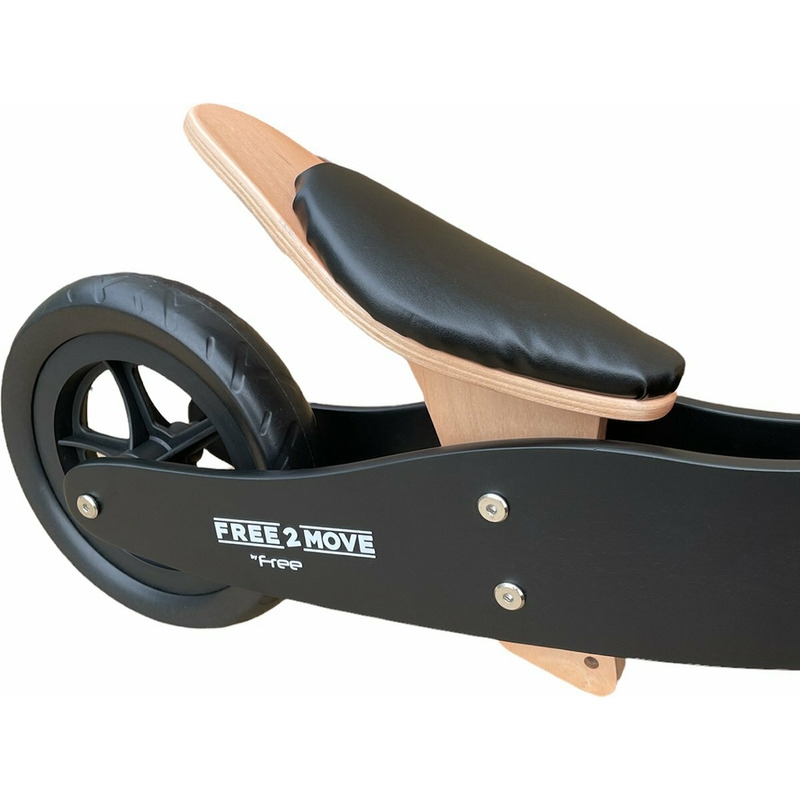 Bicicleta/tricicleta fara pedale din lemn, 2 in 1, Functie de bicicleta echilibru, Sa reglabila, Manere antiderapante, Roti ajustabile, 18 luni – 3 ani, Free2Move, Brown Black Bicicleta/tricicleta fara pedale din lemn, 2 in 1, Functie de bicicleta echilibru, Sa reglabila, Manere antiderapante, Roti ajustabile, 18 luni – 3 ani, Free2Move, Brown Black