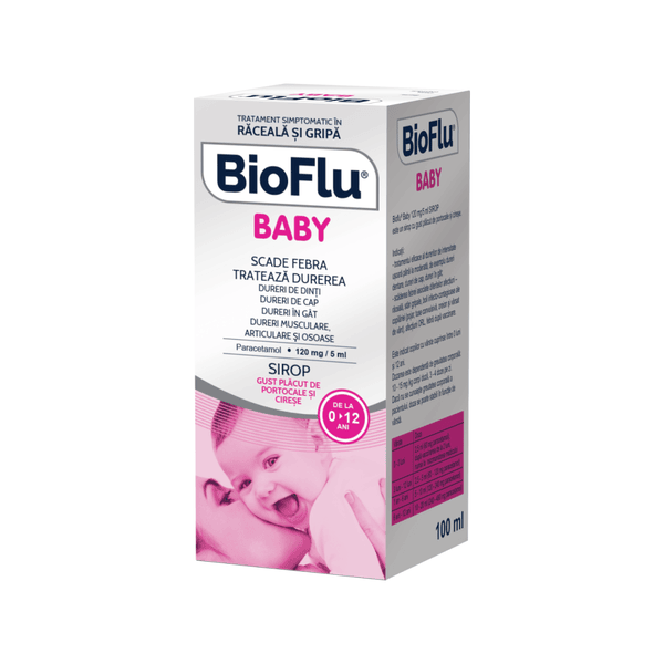 Bioflu Baby sirop, 120 mg/5 ml, 100 ml, Biofarm Bioflu Baby sirop, 120 mg/5 ml, 100 ml, Biofarm