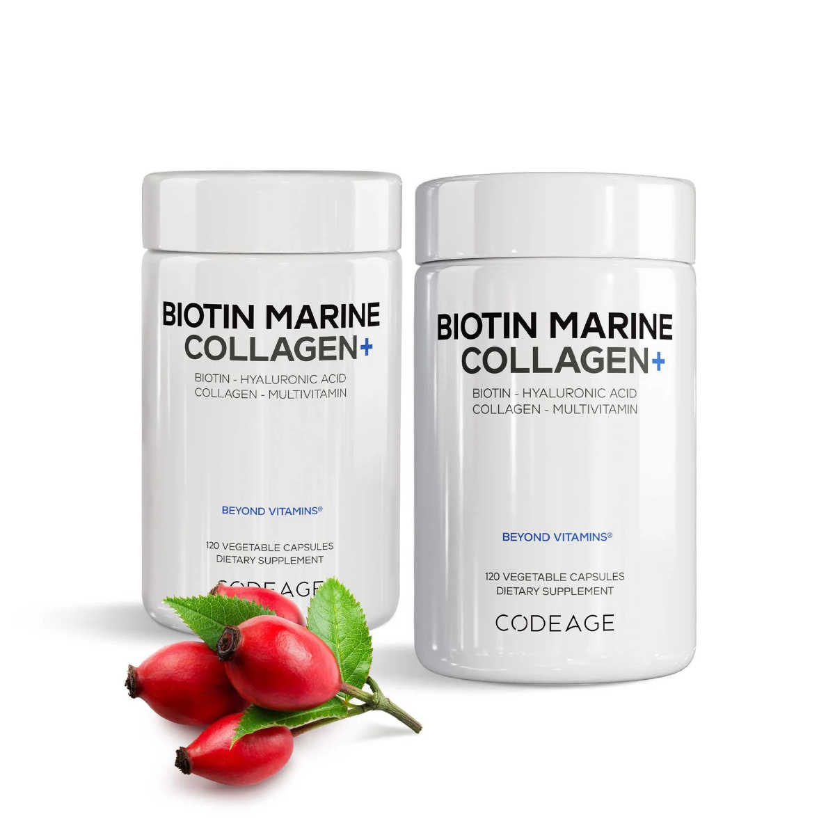 Formula completa cu colagen marin si acid hyaluronic CodeAge, 120 capsule, GNC