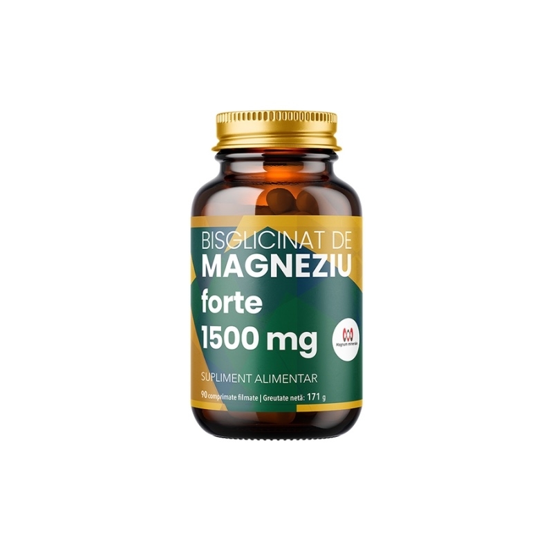 Bisglicinat de magneziu Forte 1500 mg, 90 comprimate, Remedia Bisglicinat de magneziu Forte 1500 mg, 90 comprimate, Remedia