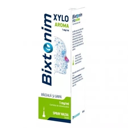 Bixtonim Xylo Aroma spray nazal, 1 mg/ml, 10 ml, Biofarm Bixtonim Xylo Aroma spray nazal, 1 mg/ml, 10 ml, Biofarm