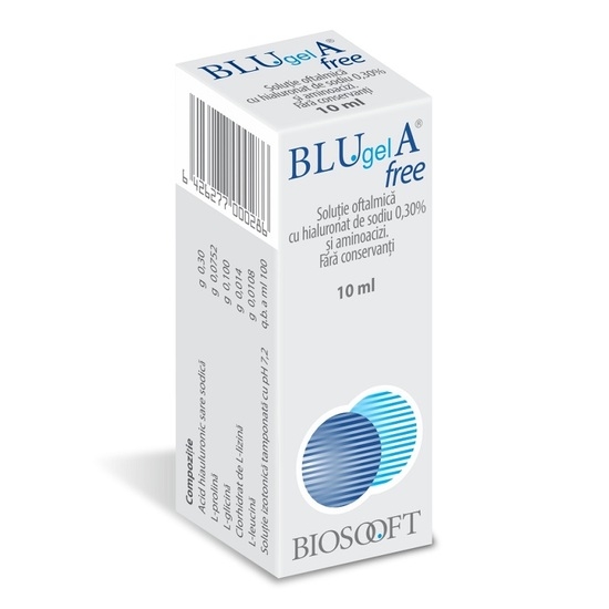 Blu Gel A Free solutie oftalmica 10ml Blu Gel A Free solutie oftalmica 10ml