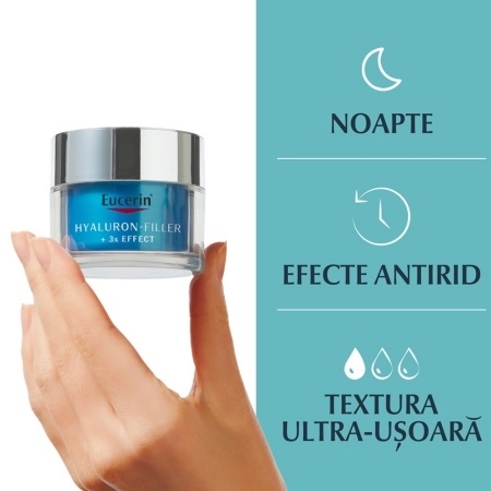 Booster de hidratare pentru noapte Hyaluron Filler, 50 ml, Eucerin Booster de hidratare pentru noapte Hyaluron Filler, 50 ml, Eucerin