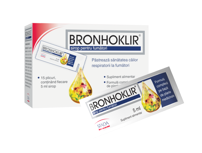 Bronhoklir - Sirop fumatori 5ml 15plicuri Bronhoklir - Sirop fumatori 5ml 15plicuri