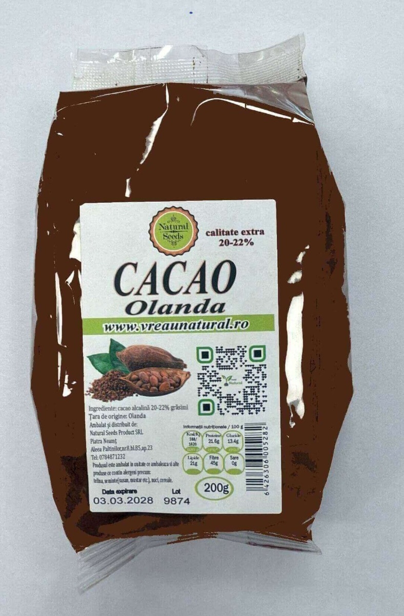 Cacao alcalina 20-22%, 100 g, Natural Seeds Cacao alcalina 20-22%, 100 g, Natural Seeds