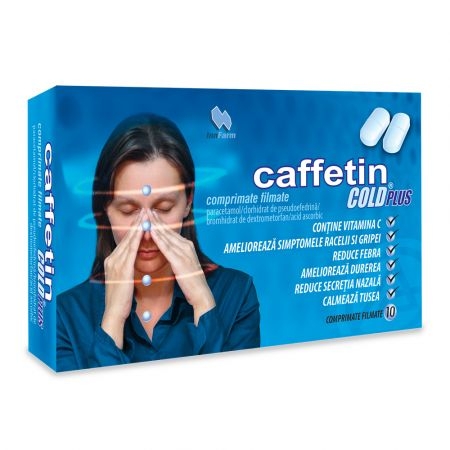 Caffetin Cold Plus, 10 comprimate filmate, Alkaloid Caffetin Cold Plus, 10 comprimate filmate, Alkaloid
