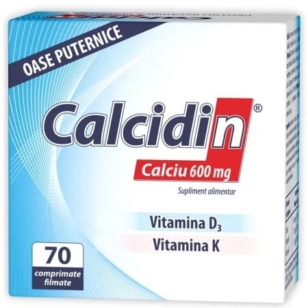Calcidin, 70 comprimate filmate, Zdrovit Calcidin, 70 comprimate filmate, Zdrovit