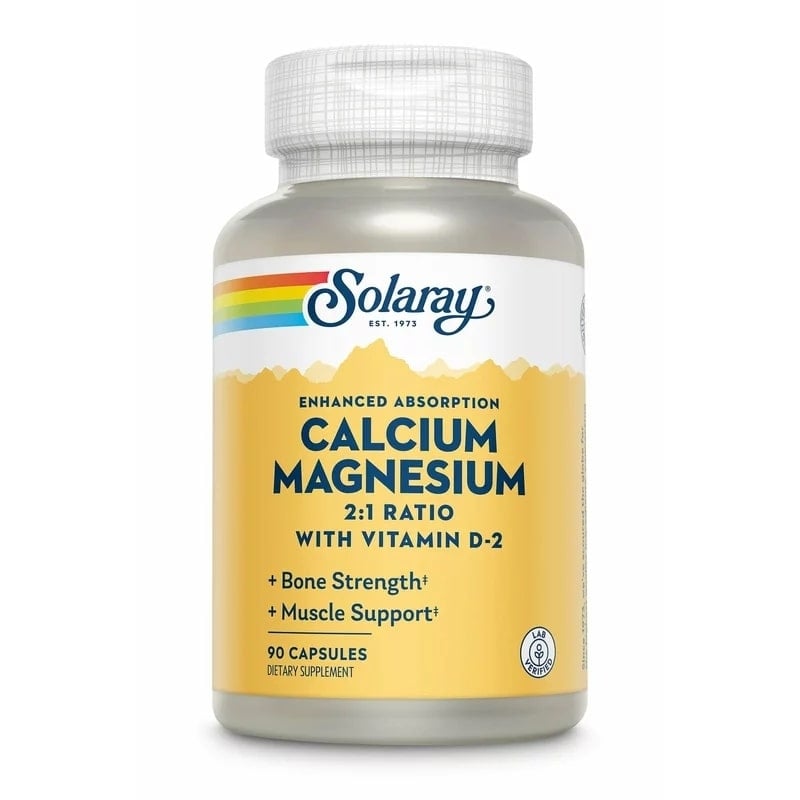 Calcium Magnesium cu Vitamin D, Solaray, 90 capsule, Secom Calcium Magnesium cu Vitamin D, Solaray, 90 capsule, Secom