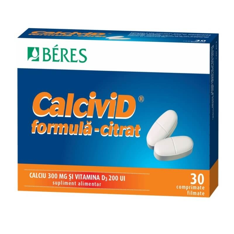 Calcivid Formula citrat, 30 comprimate, Beres Pharmaceuticals Calcivid Formula citrat, 30 comprimate, Beres Pharmaceuticals