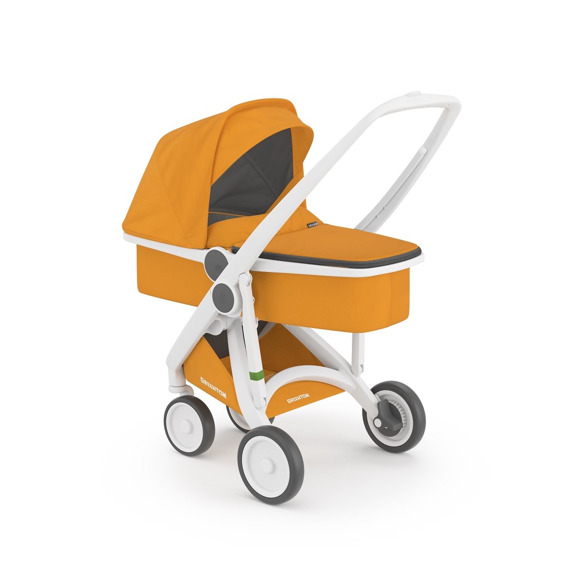 Carucior 2 In 1, Greentom, 100% Ecologic, White Sunflower Carucior 2 In 1, Greentom, 100% Ecologic, White Sunflower