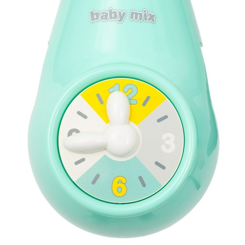 Carusel muzical pentru patut bebelusi, Cu proiectii, Cu melodii si sunete ale naturii, Cu 10 jucarii si ceas de jucarie pe suport, Baby Mix, Mint Carusel muzical pentru patut bebelusi, Cu proiectii, Cu melodii si sunete ale naturii, Cu 10 jucarii si ceas de jucarie pe suport, Baby Mix, Mint