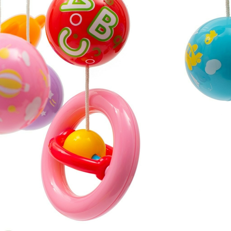 Carusel muzical pentru patut bebelusi, Cu proiectii, Cu melodii si sunete ale naturii, Cu 11 jucarii, Baby Mix, Red Carusel muzical pentru patut bebelusi, Cu proiectii, Cu melodii si sunete ale naturii, Cu 11 jucarii, Baby Mix, Red