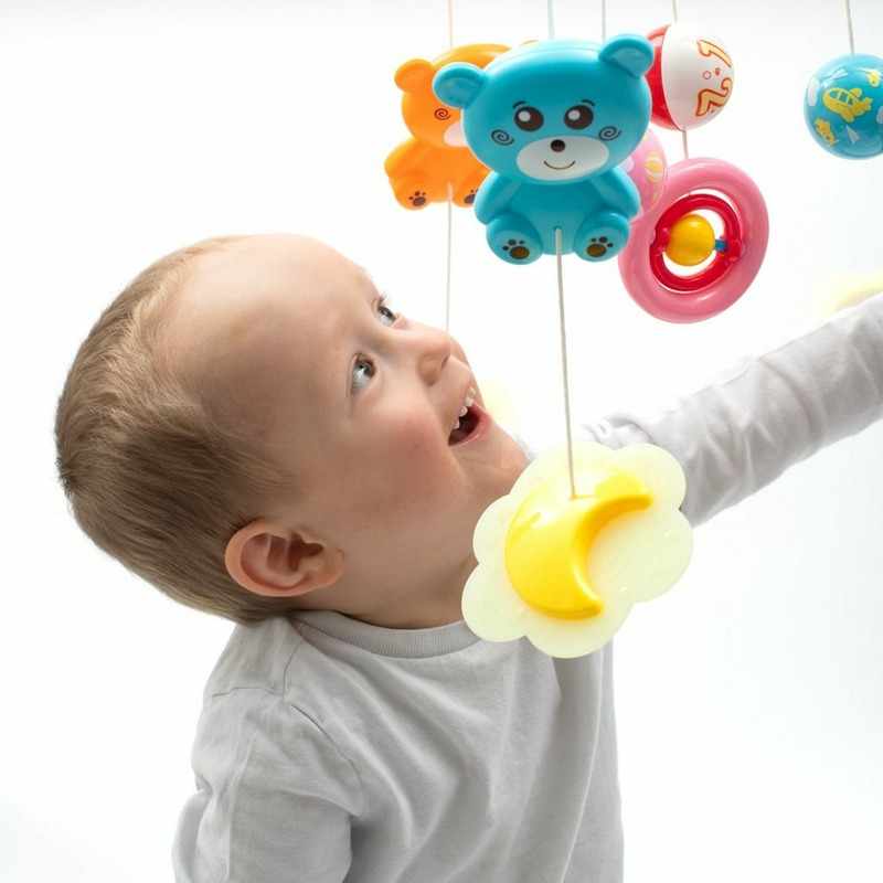 Carusel muzical pentru patut bebelusi, Cu proiectii, Cu melodii si sunete ale naturii, Cu 11 jucarii, Baby Mix, Red Carusel muzical pentru patut bebelusi, Cu proiectii, Cu melodii si sunete ale naturii, Cu 11 jucarii, Baby Mix, Red