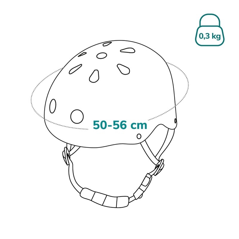 Casca pentru copii, Lionelo, Reglabila 50-56 cm, Din ABS si EPS, Conform cu standardul EN1078, Albastru