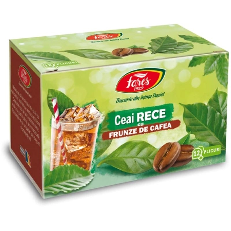 Ceai rece cu frunze de cafea, 12 plicuri, Fares