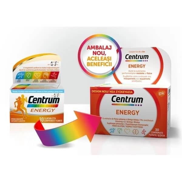 Centrum Energy, 30 comprimate filmate, GSK (Haleon) Centrum Energy, 30 comprimate filmate, GSK (Haleon)