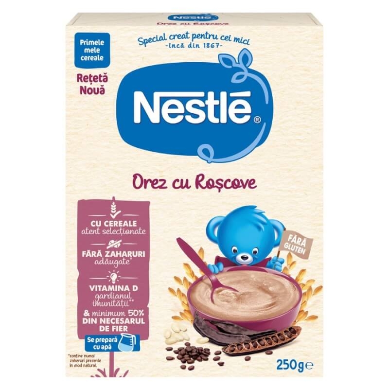 Cereale din orez cu roscove, +6 luni, 250 g, Nestle Cereale din orez cu roscove, +6 luni, 250 g, Nestle