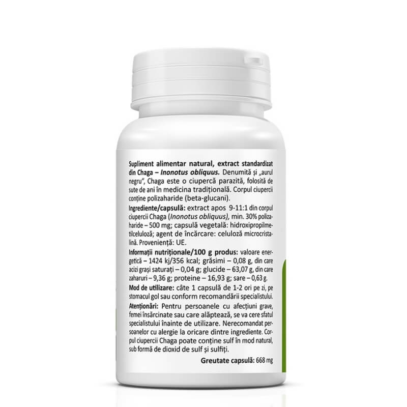 Chaga 500 mg, 30 capsule, Zenyth Chaga 500 mg, 30 capsule, Zenyth