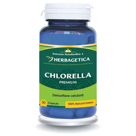 Chlorella, 30 capsule, Herbagetica Chlorella, 30 capsule, Herbagetica