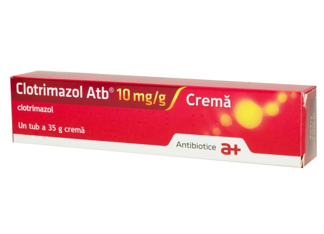 Clotrimazol crema ATB, 10 mg/g, 35 g, Antibiotice SA Clotrimazol crema ATB, 10 mg/g, 35 g, Antibiotice SA
