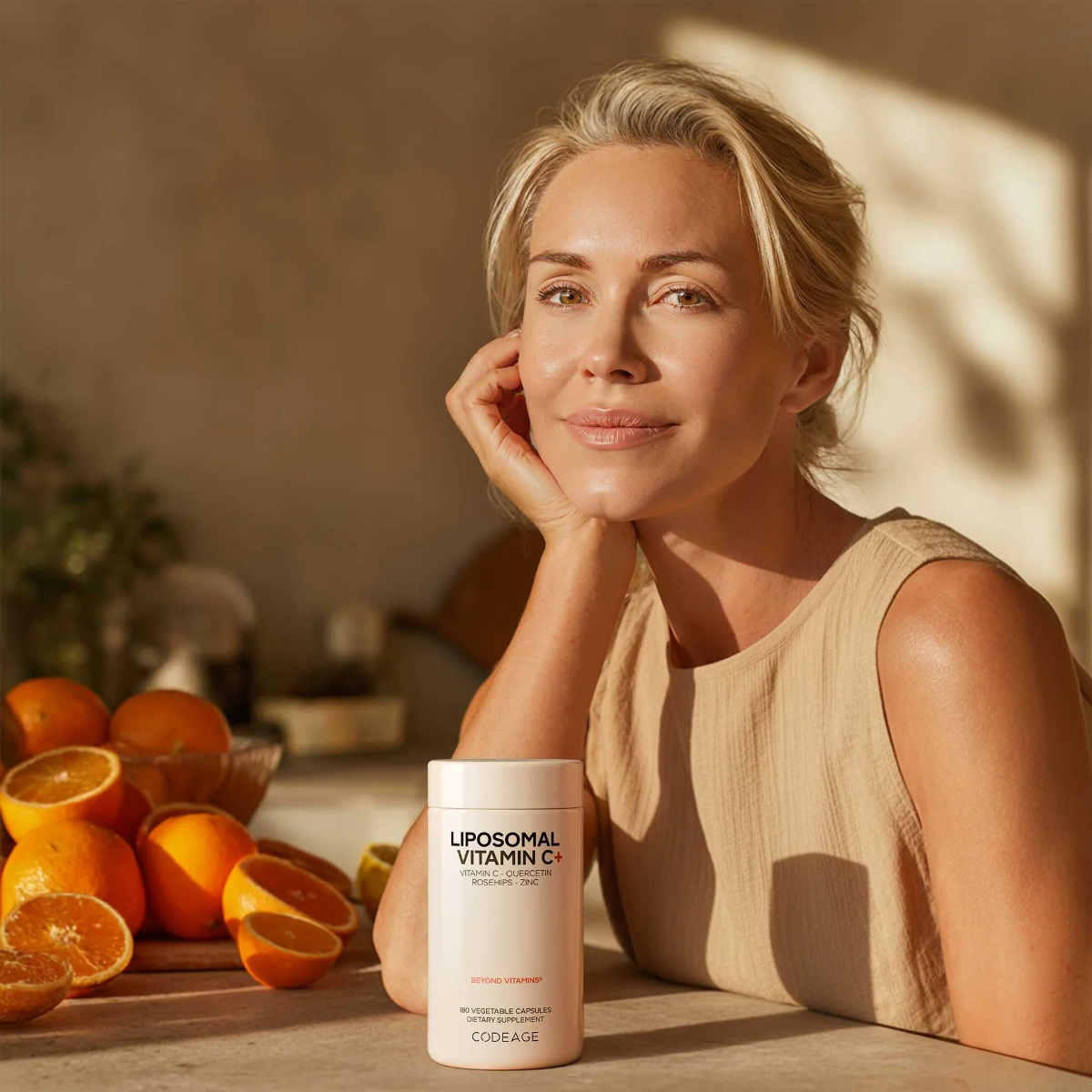 Vitamina C liposomala formula avansata pentru absorbtie superioara CodeAge, 180 capsule, GNC