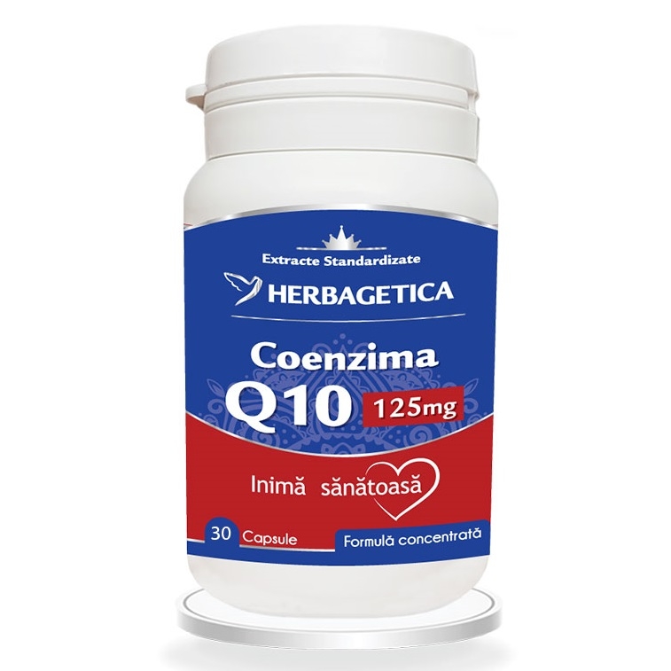 Coenzima Q10 125 mg, 30 capsule, Herbagetica Coenzima Q10 125 mg, 30 capsule, Herbagetica