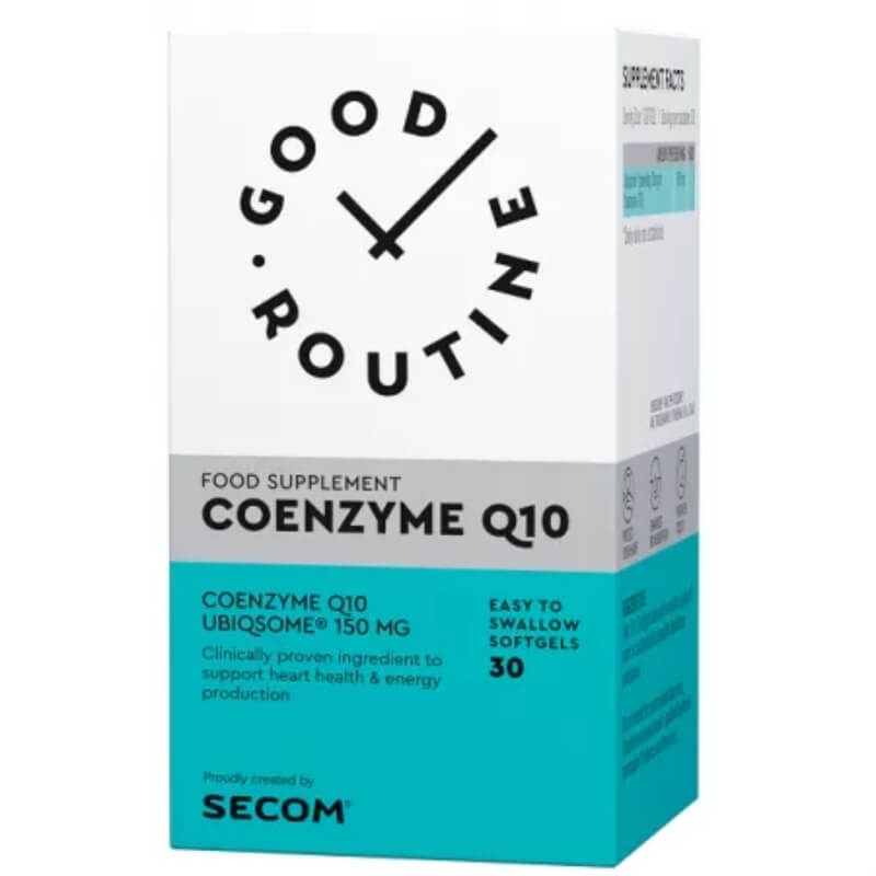 Coenzima Q10 Good Routine, 30 capsule moi, Secom Coenzima Q10 Good Routine, 30 capsule moi, Secom