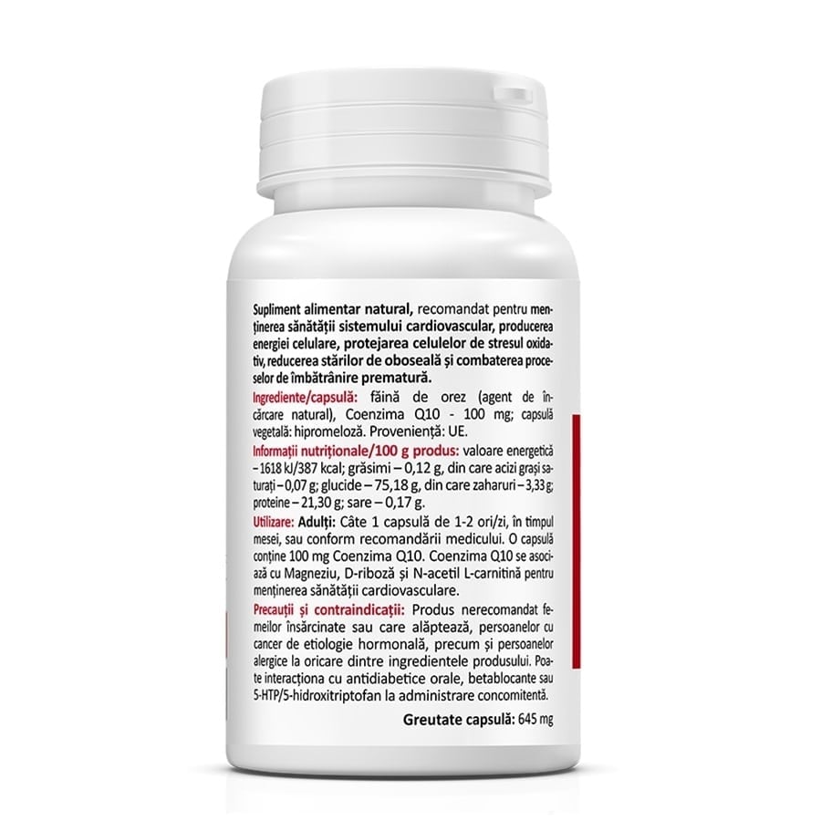 Coenzima Q10 100 mg, 60 capsule, Zenyth Coenzima Q10 100 mg, 60 capsule, Zenyth