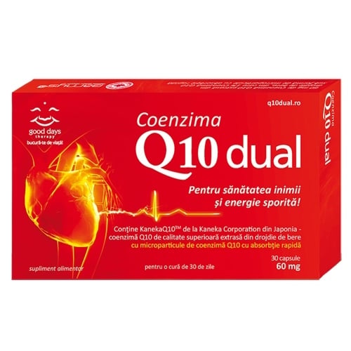Coenzima Q10 Dual 60mg, 30 capsule, Good Days Therapy Coenzima Q10 Dual 60mg, 30 capsule, Good Days Therapy