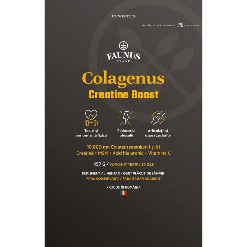 Colagenus Creatine Boost pudra, 457 g, Faunus Plant Colagenus Creatine Boost pudra, 457 g, Faunus Plant